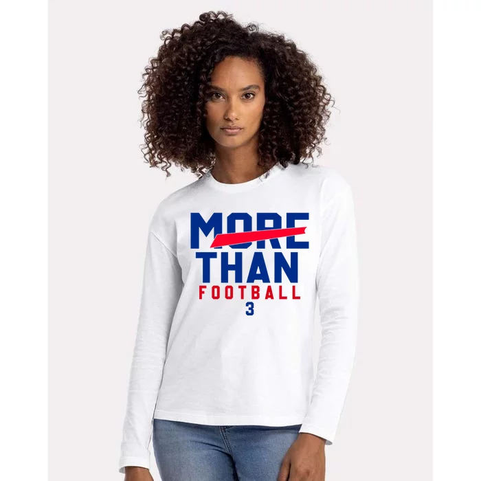 More Than Football 513 Stand With Buffalo Love For 3 Pray For Damar Womens Cotton Relaxed Long Sleeve T-Shirt