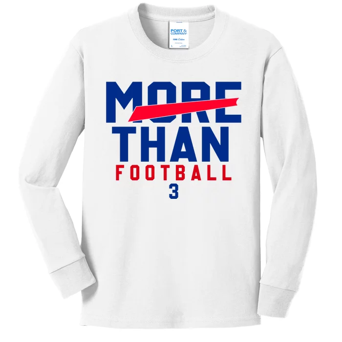 More Than Football 513 Stand With Buffalo Love For 3 Pray For Damar Kids Long Sleeve Shirt