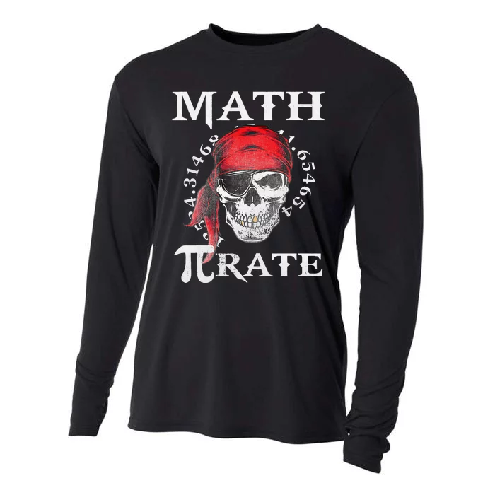 Math Teacher Funny Quote Pirate Gift Cooling Performance Long Sleeve Crew