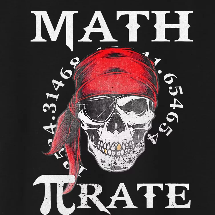 Math Teacher Funny Quote Pirate Gift Women's Crop Top Tee