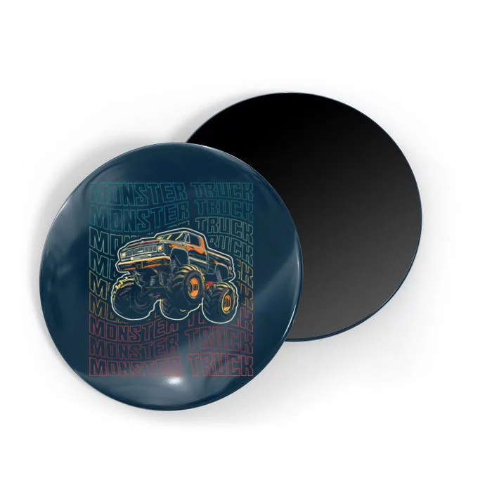 Monster Truck Fors Monster Truck Vintage Retro Magnet