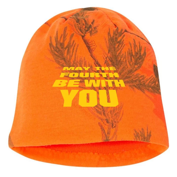 May The Fourth Be With You Funny Parody Kati - Camo Knit Beanie