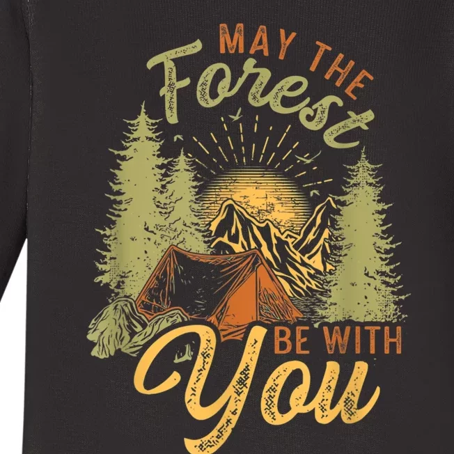 May The Forest Be With You Camping Baby Long Sleeve Bodysuit