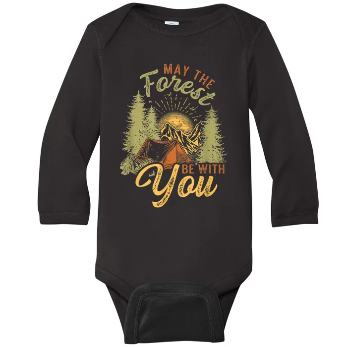 May The Forest Be With You Camping Baby Long Sleeve Bodysuit