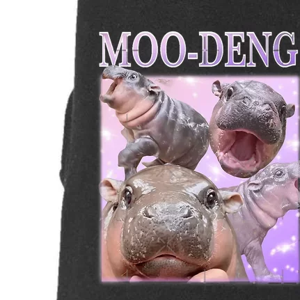 Moodeng The Famous Baby Pigmy Hippo Moodeng Doggie 3-End Fleece Hoodie