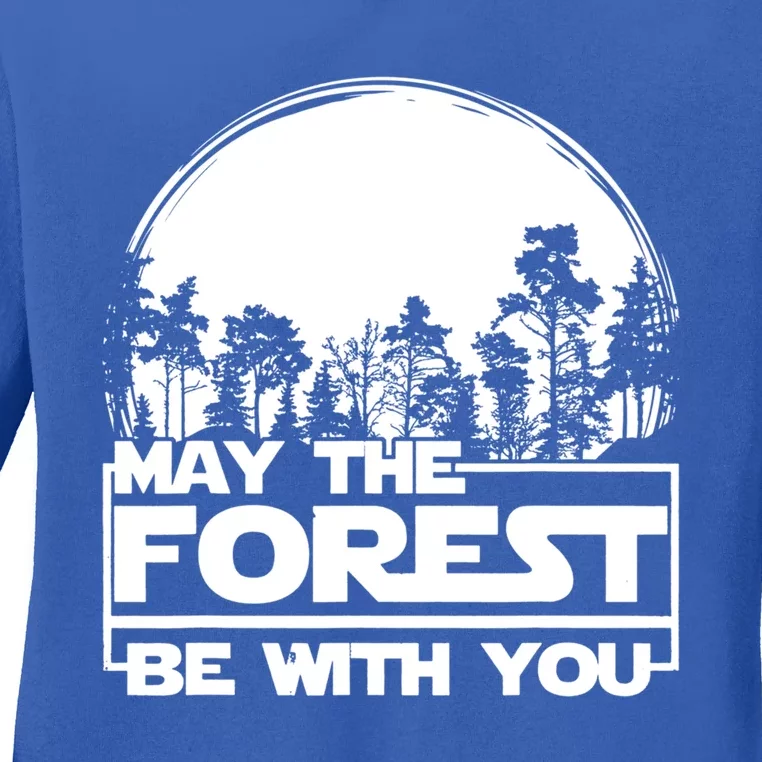 May The Forest Be With You Earth Day Save Trees Love Planet Great Gift Ladies Long Sleeve Shirt