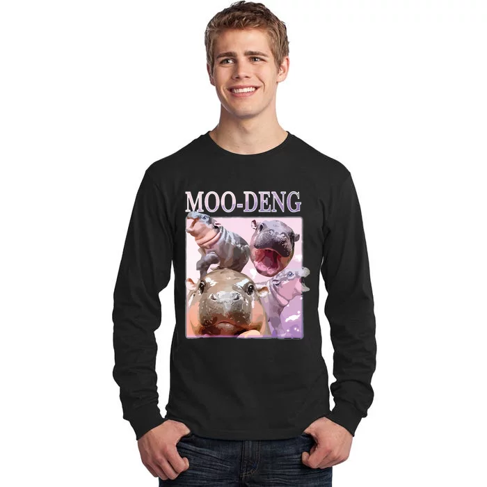 Moodeng The Famous Baby Pigmy Hippo Moodeng Tall Long Sleeve T-Shirt