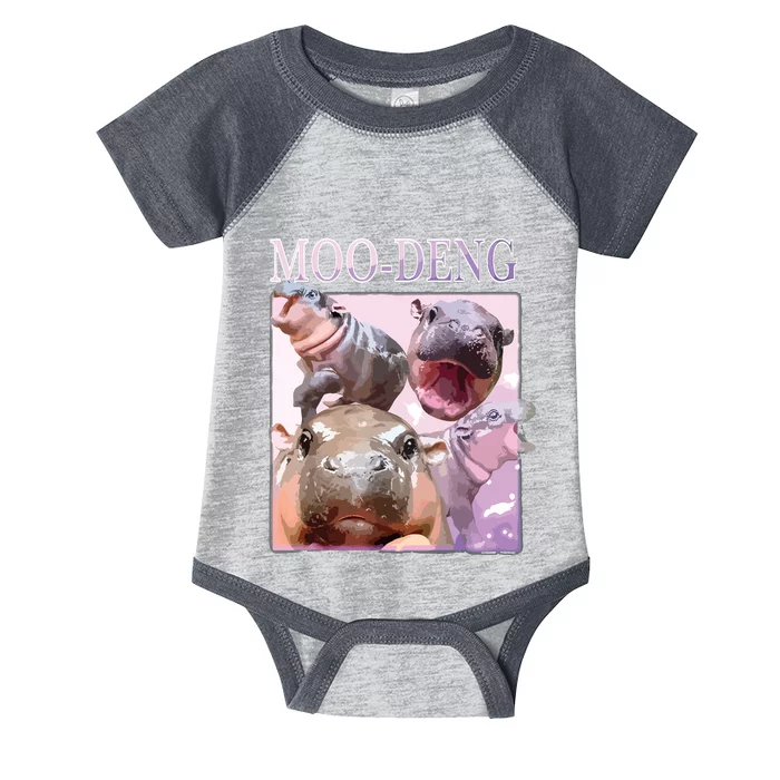 Moodeng The Famous Baby Pigmy Hippo Moodeng Infant Baby Jersey Bodysuit