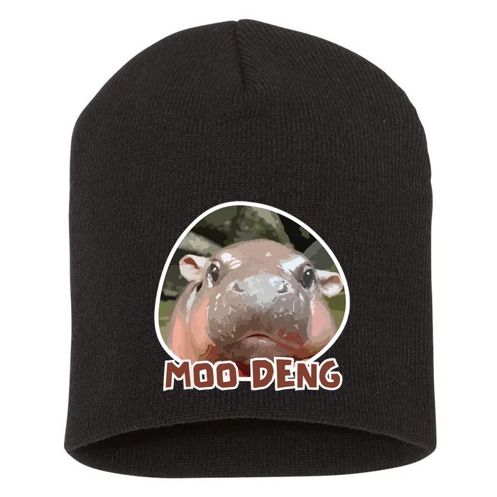 Moodeng The Famous Cute Baby Pigmy Hippo In Thailand Short Acrylic Beanie