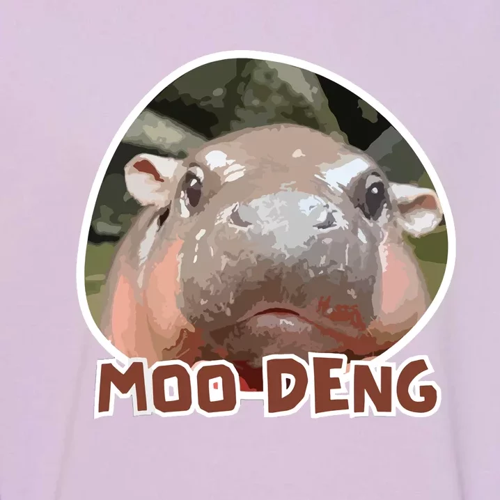 Moodeng The Famous Cute Baby Pigmy Hippo In Thailand Garment-Dyed Sweatshirt