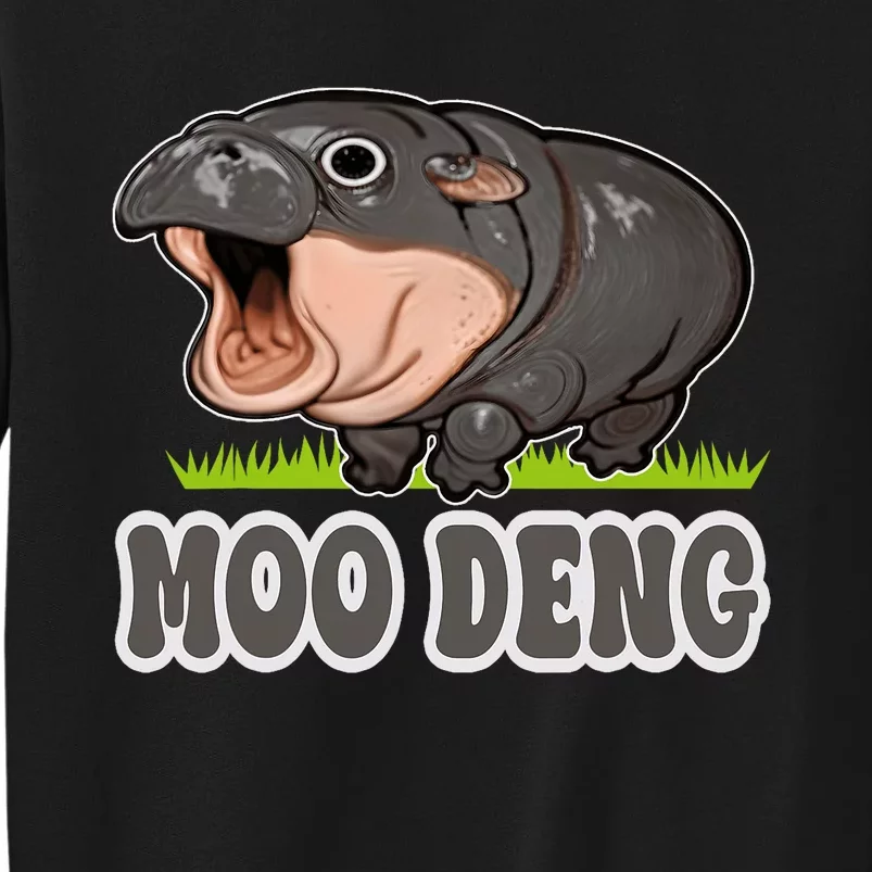 Moodeng The Famous Baby Pigmy Hippo Moodeng Tall Sweatshirt