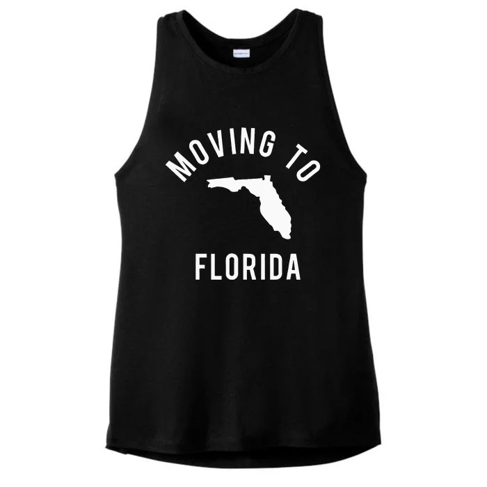 Moving To Florida and Leaving California Design With State Ladies Tri-Blend Wicking Tank