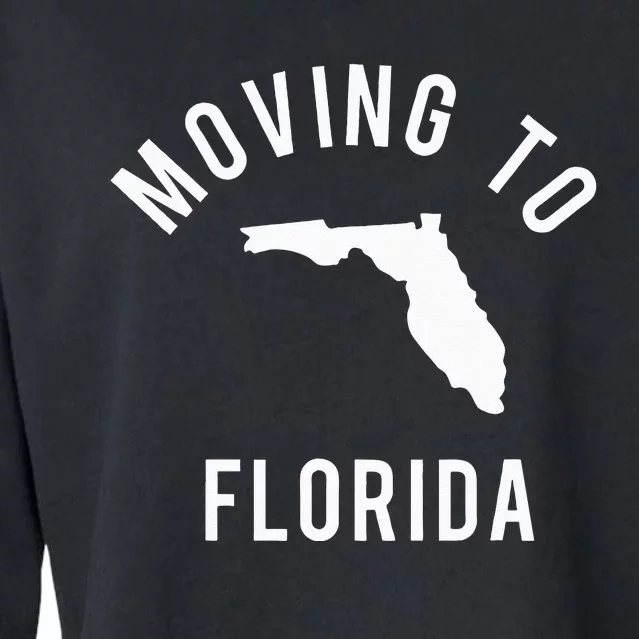 Moving To Florida and Leaving California Design With State Cropped Pullover Crew