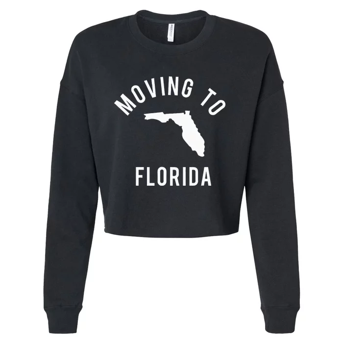 Moving To Florida and Leaving California Design With State Cropped Pullover Crew