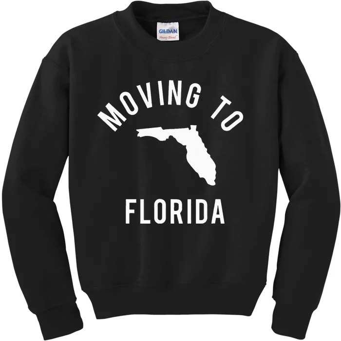 Moving To Florida and Leaving California Design With State Kids Sweatshirt