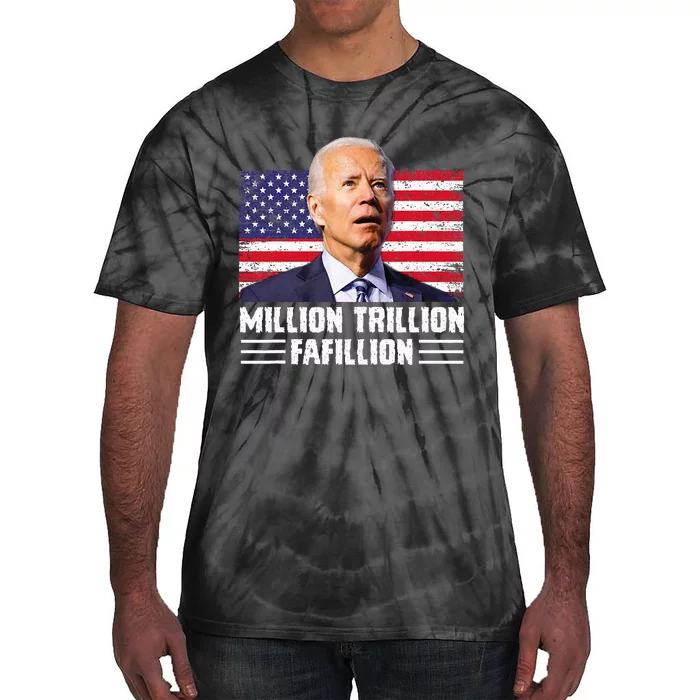 Million Trillion Fafillion Confused Biden Trump Debates 2024 Tie-Dye T-Shirt