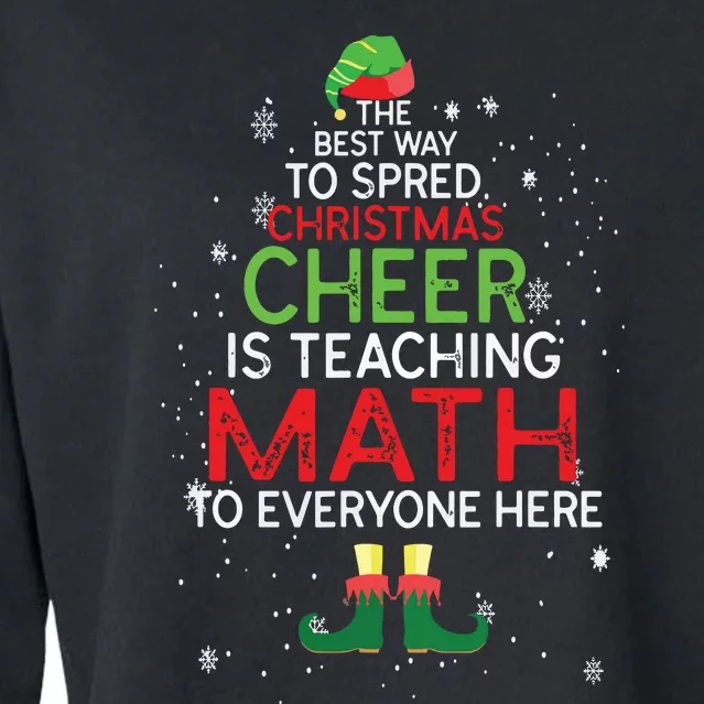 Math Teacher Funny Quote Christmas Cropped Pullover Crew