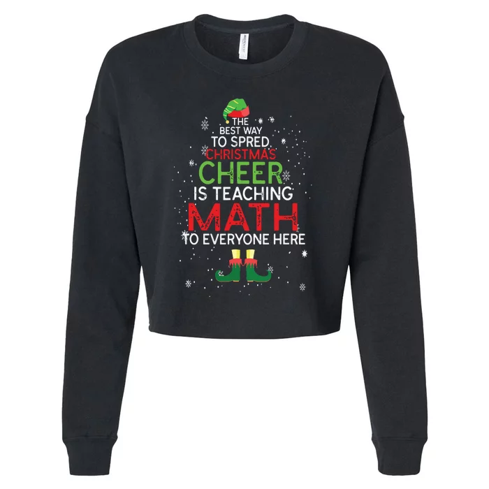 Math Teacher Funny Quote Christmas Cropped Pullover Crew