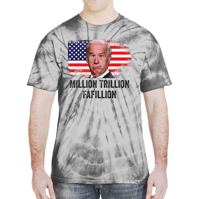 Million Trillion Fafillion Confused Biden Trump Debates 2024 Tie-Dye T-Shirt