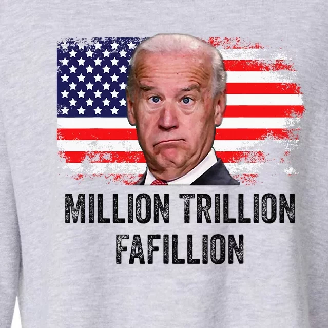 Million Trillion Fafillion Confused Biden Trump Debates 2024 Cropped Pullover Crew