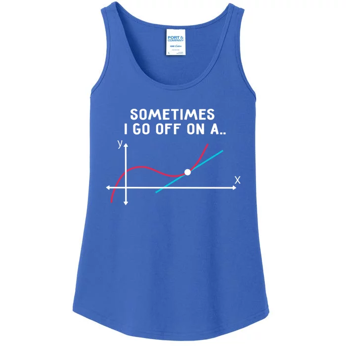 Math Teacher Funny Gift Sometimes I Go Off On A Tangent Gift Ladies Essential Tank