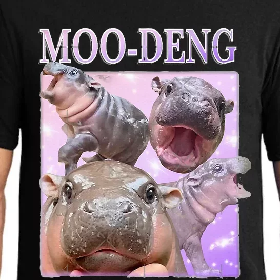 Moodeng The Famous Baby Pigmy Hippo Moodeng Pajama Set