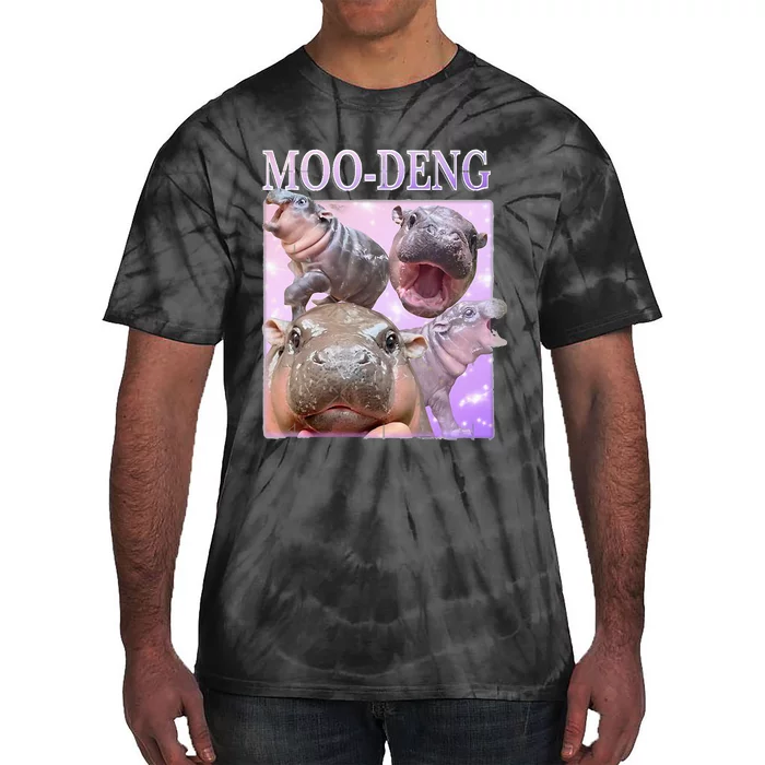 Moodeng The Famous Baby Pigmy Hippo Moodeng Tie-Dye T-Shirt