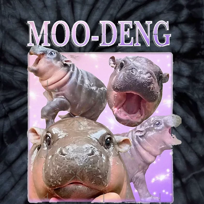 Moodeng The Famous Baby Pigmy Hippo Moodeng Tie-Dye T-Shirt