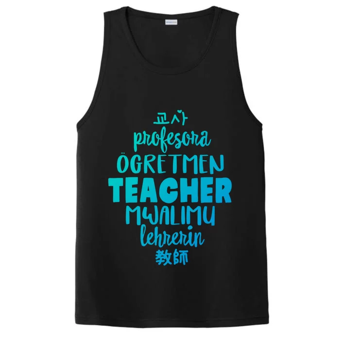 Multilingual Teacher Foreign Language Teachers Esl Tesol Efl Cool Gift Performance Tank