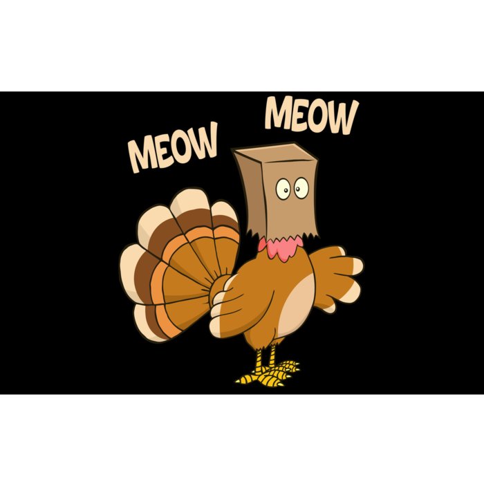 Meow Turkey Funny Thanksgiving Bumper Sticker