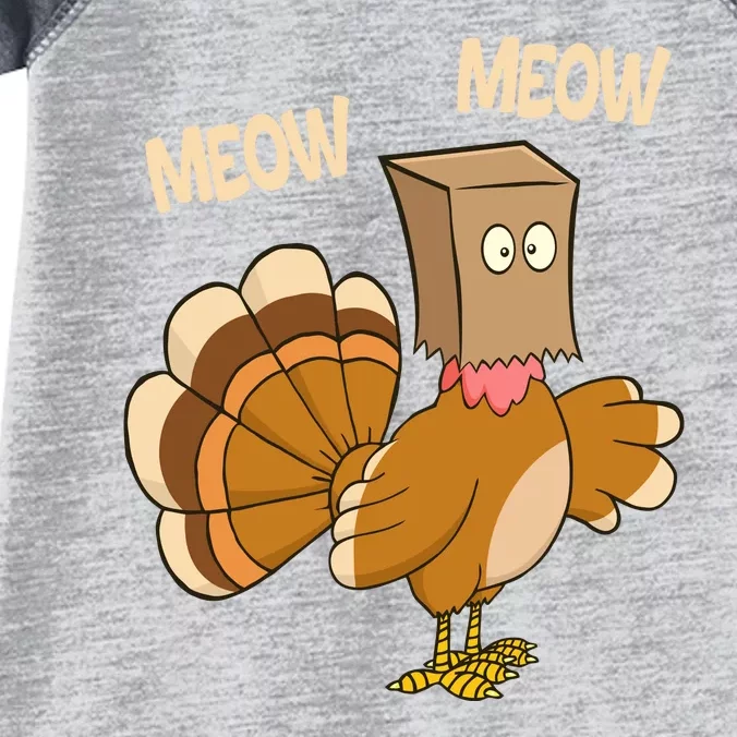 Meow Turkey Funny Thanksgiving Infant Baby Jersey Bodysuit