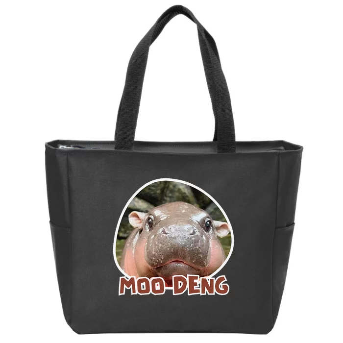 Moodeng The Famous Cute Baby Pigmy Hippo In Thailand Gift Zip Tote Bag