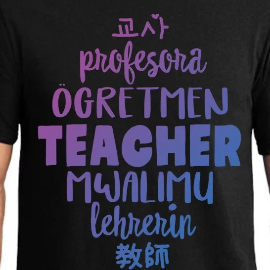 Multilingual Teacher Foreign Language Teachers Esl Tesol Efl Cool Gift Pajama Set