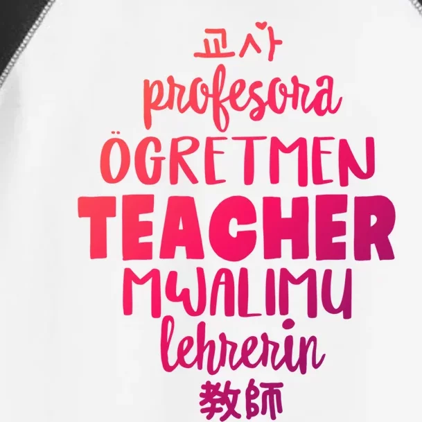 Multilingual Teacher Foreign Language Teachers Esl Tesol Efl Cool Gift Toddler Fine Jersey T-Shirt