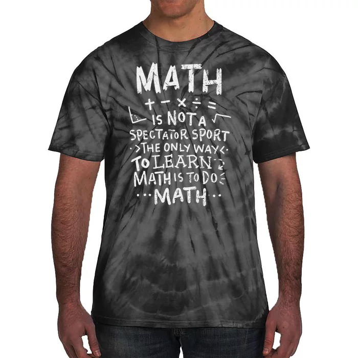 Math Teacher Funny Math Operation Symbol Tie-Dye T-Shirt