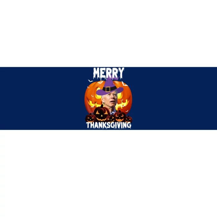 Merry Thanksgiving Funny Joe Biden Halloween Bumper Sticker