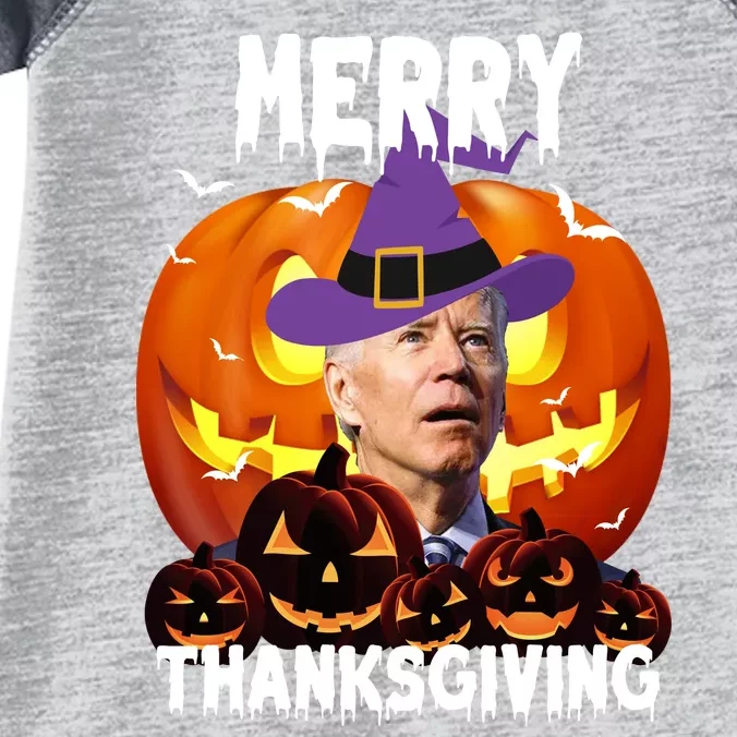 Merry Thanksgiving Funny Joe Biden Halloween Infant Baby Jersey Bodysuit