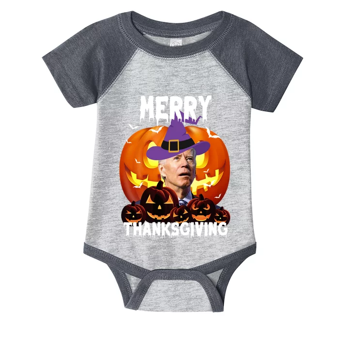 Merry Thanksgiving Funny Joe Biden Halloween Infant Baby Jersey Bodysuit