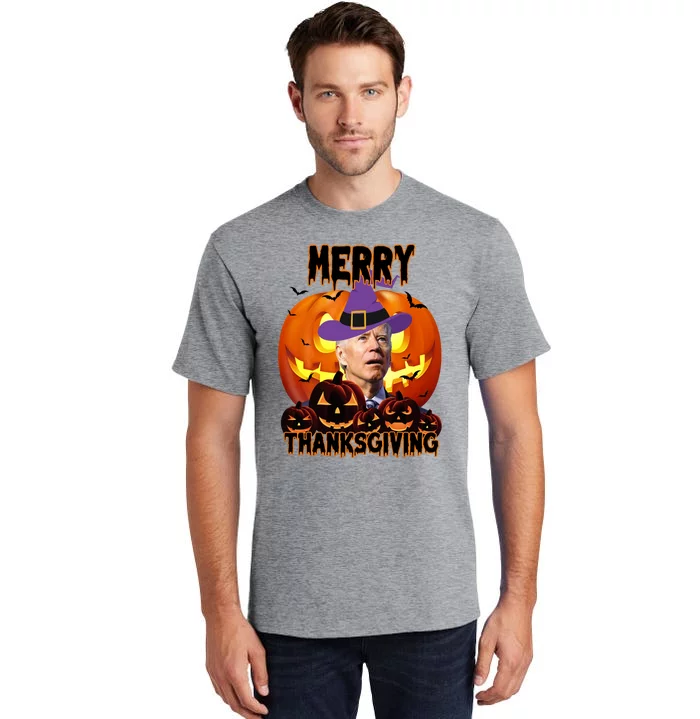 Merry Thanksgiving Funny Joe Biden Halloween Tall T-Shirt