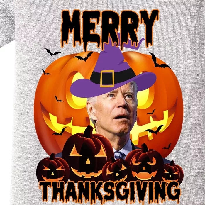 Merry Thanksgiving Funny Joe Biden Halloween Baby Bodysuit