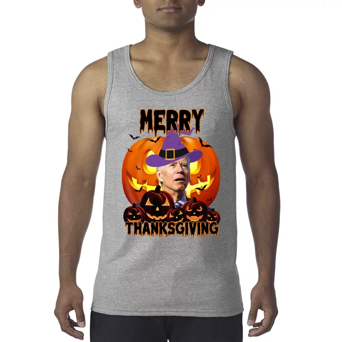 Merry Thanksgiving Funny Joe Biden Halloween Tank Top