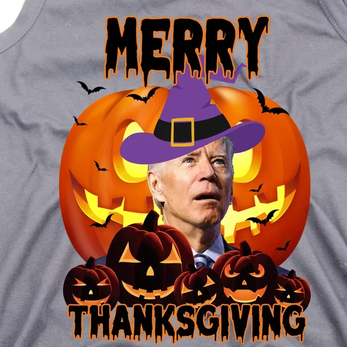 Merry Thanksgiving Funny Joe Biden Halloween Tank Top