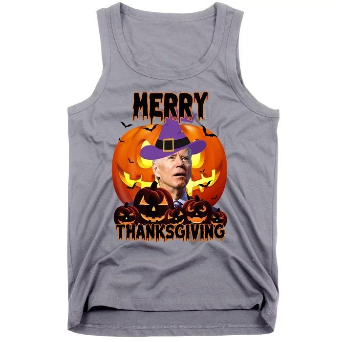 Merry Thanksgiving Funny Joe Biden Halloween Tank Top