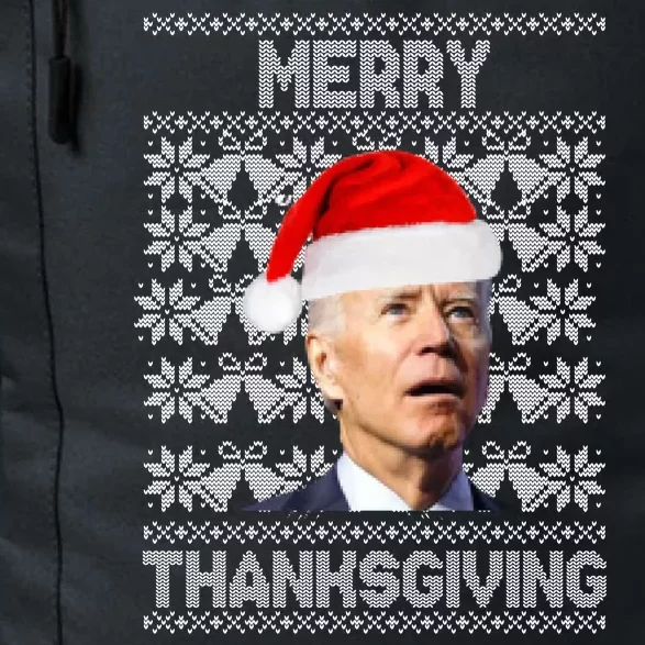 Merry Thanksgiving Funny Biden Ugly Christmas Daily Commute Backpack