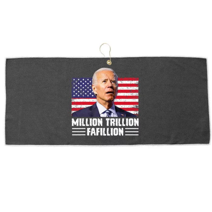 Million Trillion Fafillion Confused Biden Trump Debates 2024 Large Microfiber Waffle Golf Towel