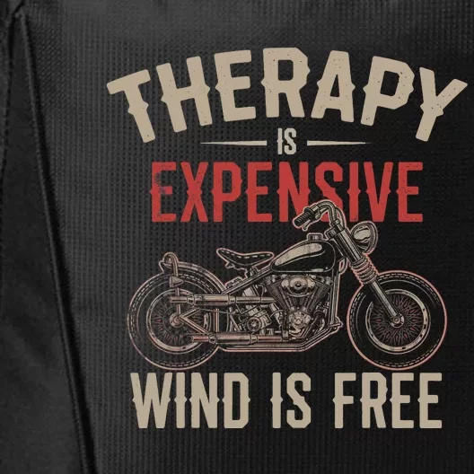 Motorcycle Therapy Funny City Backpack