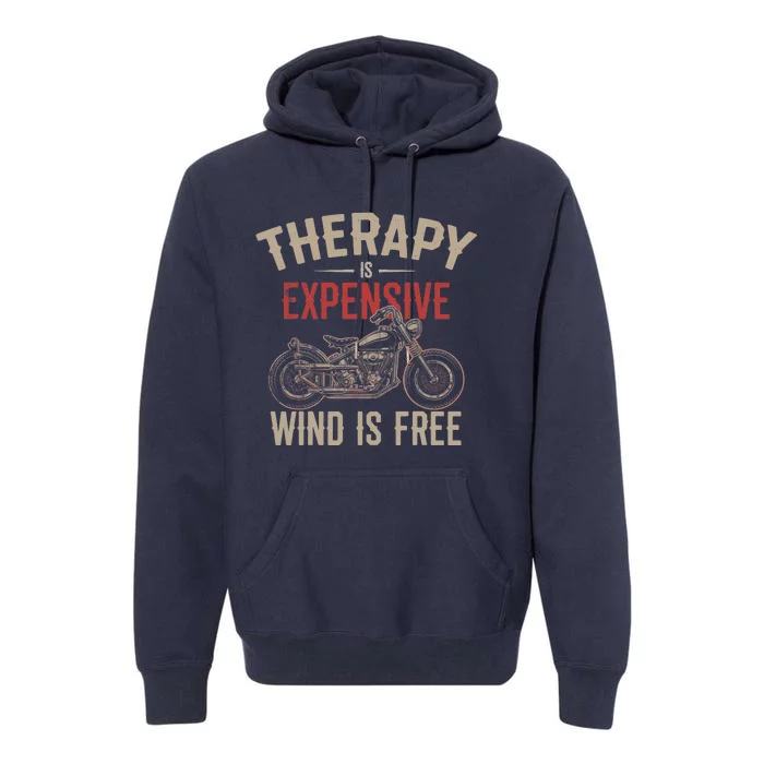 Motorcycle Therapy Funny Premium Hoodie