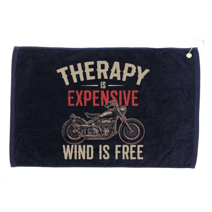 Motorcycle Therapy Funny Grommeted Golf Towel