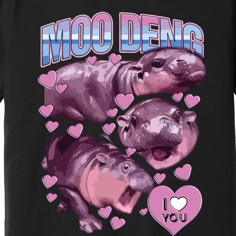 Moodeng The Famous Baby Pigmy Hippo Moodeng Premium T-Shirt