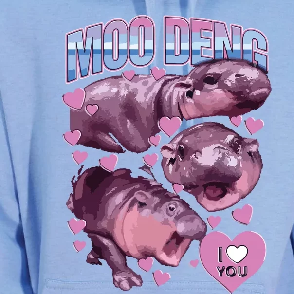 Moodeng The Famous Baby Pigmy Hippo Moodeng Unisex Surf Hoodie